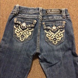 LA Idol USA Capri Blue Jeans Wash Stretch 7